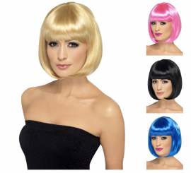 Straight Bob wig with bangs in various colors