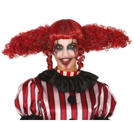 Palhaço peruca extra castanha arcos