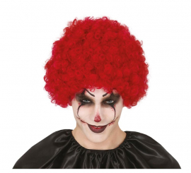 Clown Wig Maroon Curls