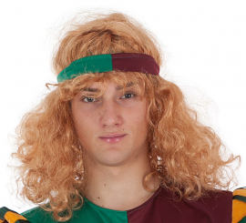 Peruca loira encaracolada