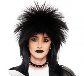 Peruca Punk Preta Volumosa