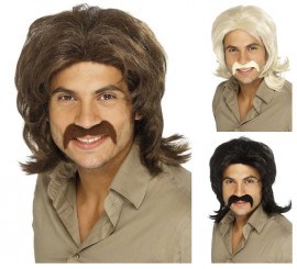 Retro 70s Wig for Men in various colors