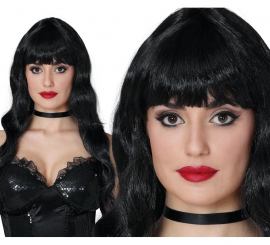 Peruca de cachos pretos para mulheres