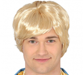 Peruca de homem loira dos anos 70