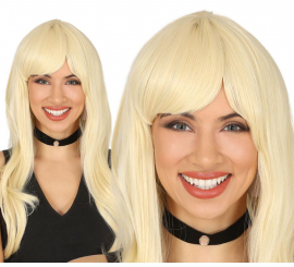 Long Blonde Wig with Bangs
