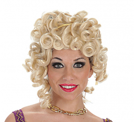 Peruca loira encaracolada Romana