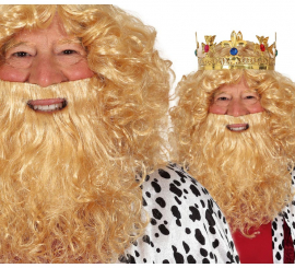 Peruca e barba do rei loiro