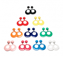 Large Andalusian earrings of 9cm varied colors
