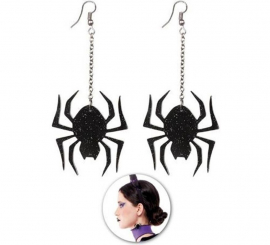 Glitter Spider Earrings