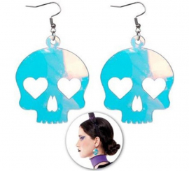 Glitter Skull Earrings