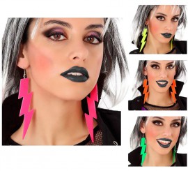 Lightning Earrings in various neon colors