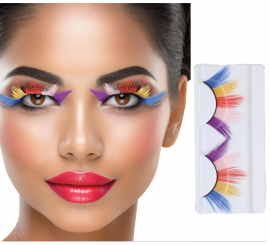 Multicolor Eyelashes with Adhesive