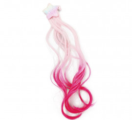 Clipe Estrellita com fios rosa e fúcsia