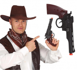 Pistola Cowboy 28 cm Preta