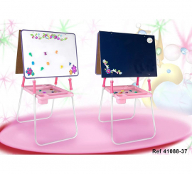 Coloma e Pastor Chalk Board com bandeja rosa