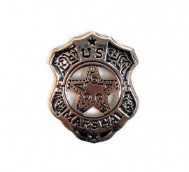 Placa Marshal com efeito bronze metálico