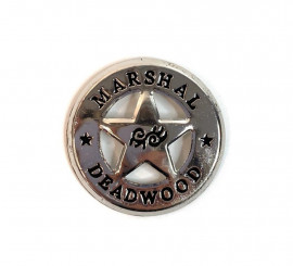 Placa Marshal com efeito metálico