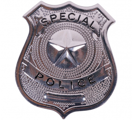 Distintivo Policial Metálico de 6 cm