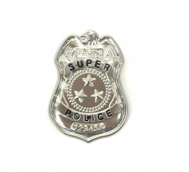 Distintivo de polícia super prateado Polícia