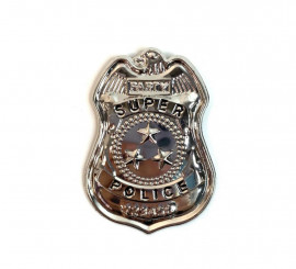 Distintivo de metal Super Police com águia