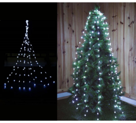 Branch of 200 LED white stars with 8 functions