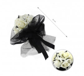 Bouquet de Noiva Flor Branca de 26 cm