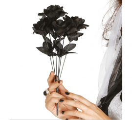 Buquê de Rosas Pretas 35 cm