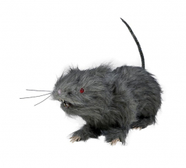 Furry Rat red eyes with Light 30 cm