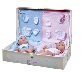 Bonecos Trousseau Reborn Twins 25 cm no tronco
