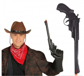 Revólver de 43 cm de comprimento