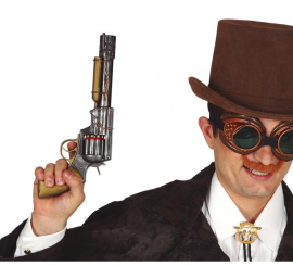 Revólver estilo Steampunk 30 cm