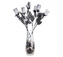 Rosa branca de 44 cm