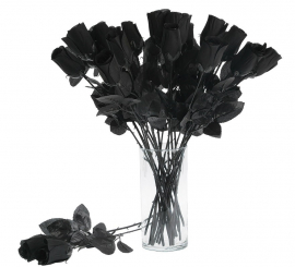 Rosa preta de 44 cm