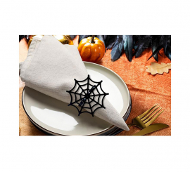 Porta-guardanapos de teia de aranha de metal