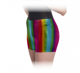 Shorts arco-íris escuro para mulheres