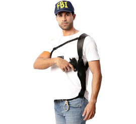 Coldre de pistola preto adulto