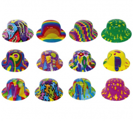 Decorated plastic bowler hat