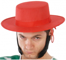 Chapéu de feltro vermelho para festas
