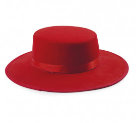 Red felt Cordobes hat for children