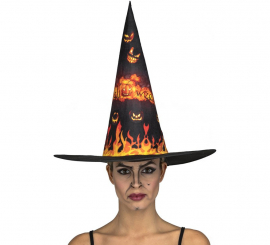 Chapéu de bruxa com fogo