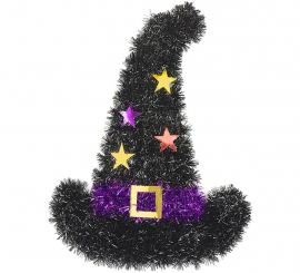 Tinsel Witch Hat 41x30 cm
