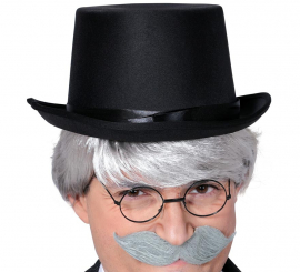 Cartola ou chapéu de feltro preto