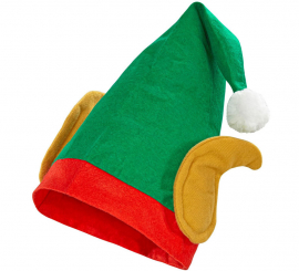 Chapéu de elfo ajudante do Papai Noel com orelhas