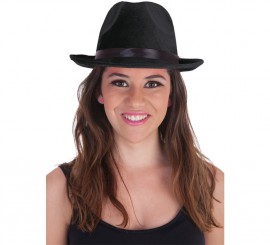 Chapéu Gangster preto para adultos