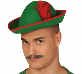 Chapéu da floresta tirolesa ou arqueira com pena