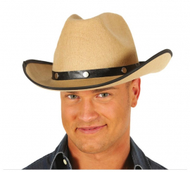 Chapéu de cowboy marrom claro
