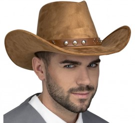 Brown Cowboy Hat with Ribbon