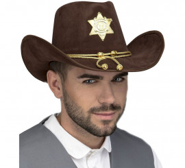 Brown Sheriff Hat with Star