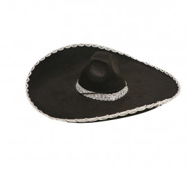 Chapéu mexicano ou preto de feltro preto Mariachi