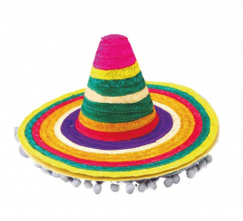 Adult multicolor Mexican hat 48 cm